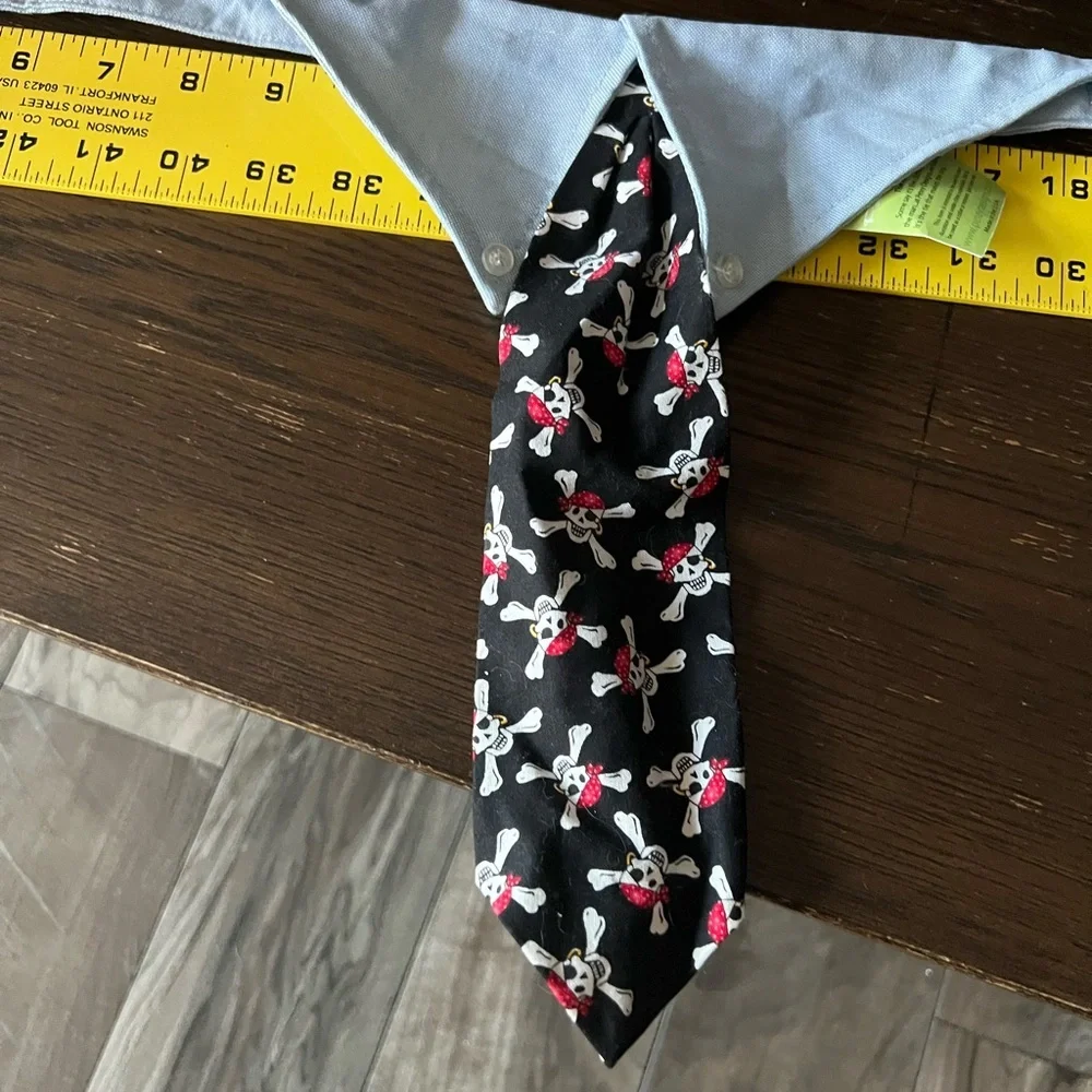 PETEYDESIGNS Dog pirate print Tie/NWT - Picture 9 of 10